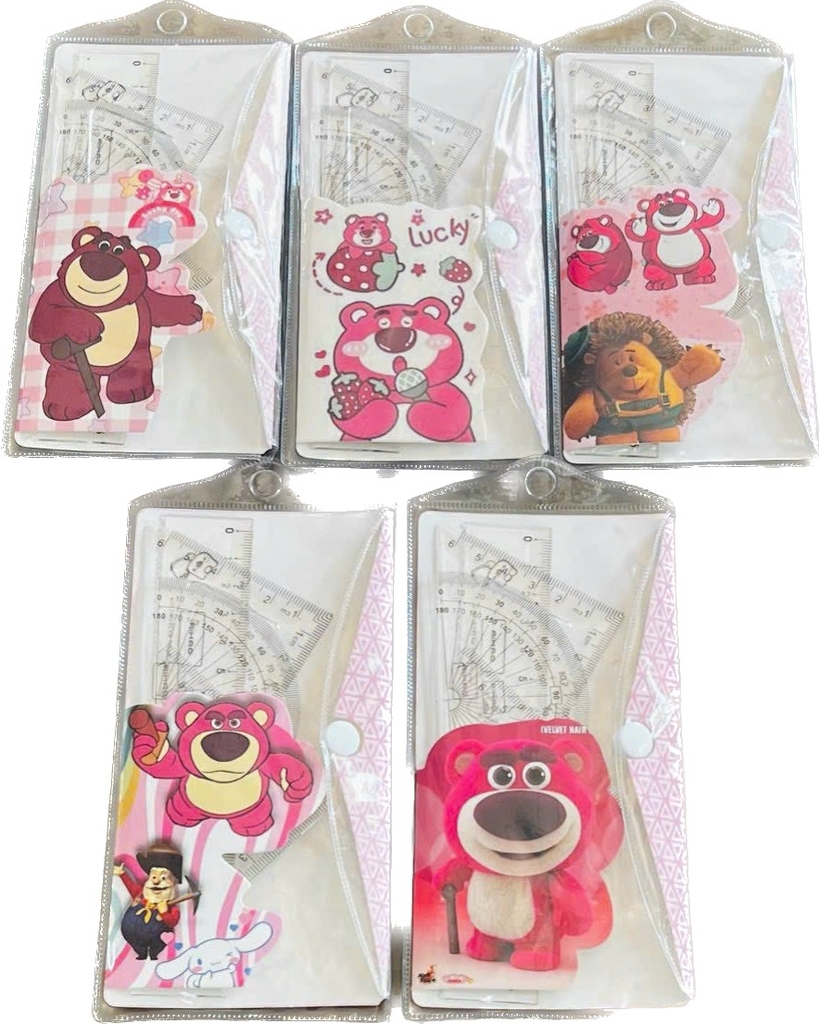 . Thước Bộ Nút Cứng Aihao 15cm (4 Cây/Bộ; 50 Bộ/Hộp; 16 Hộp/Thùng)