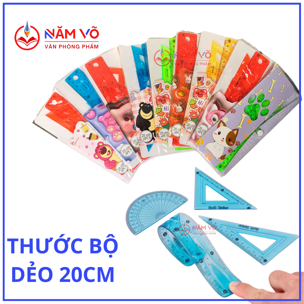 . Thước Dẻo Bộ Nút (4 Cây/Bộ; 40 Bộ/Hộp; 16 Hộp/Thùng)