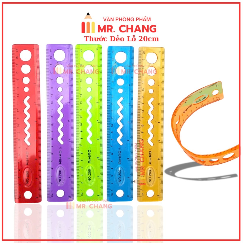 . Thước Dẻo LỖ Aihao 200 (24 Cây/Hộp; 60 Hộp/Thùng) - 20 CM