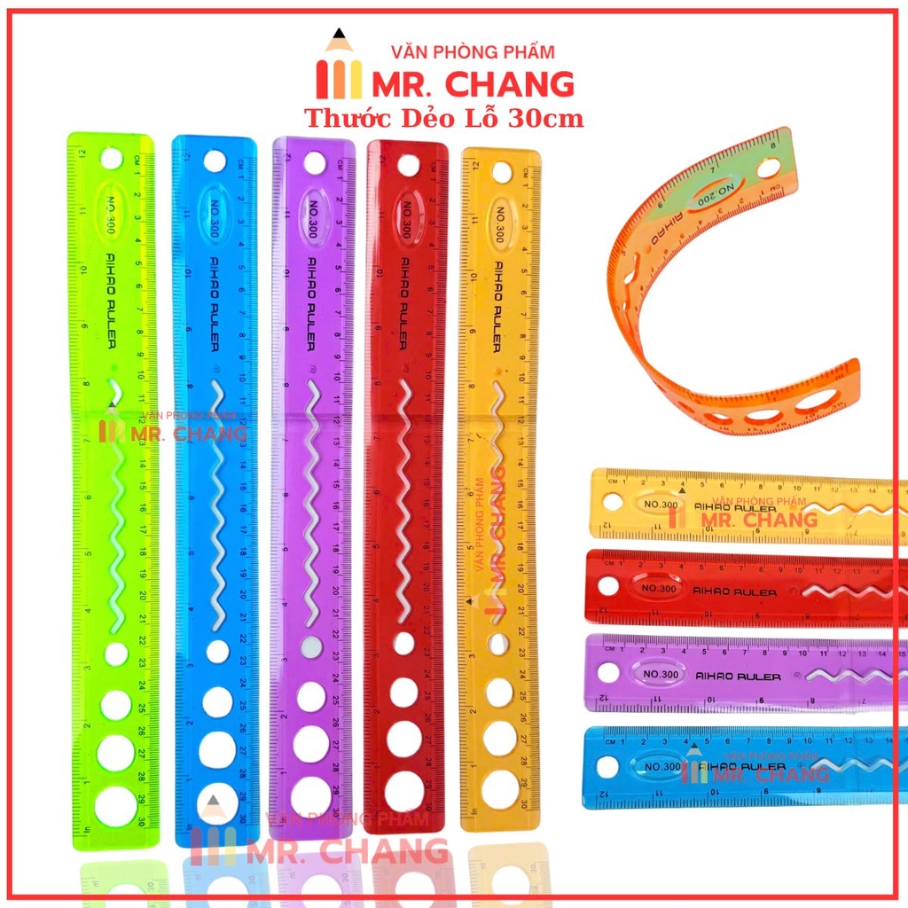. Thước Dẻo LỖ Aihao 200 (24 Cây/Hộp; 60 Hộp/Thùng) - 20 CM