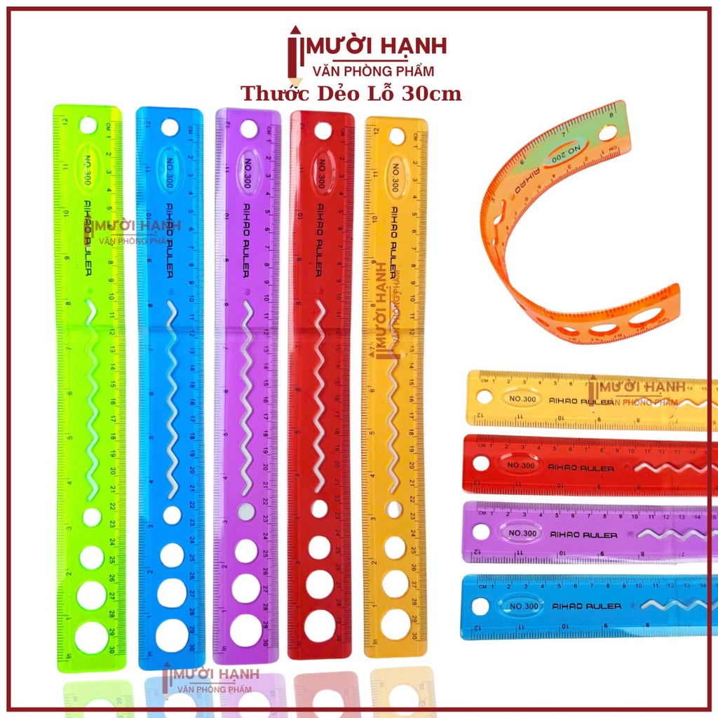 . Thước Dẻo LỖ Aihao 200 (24 Cây/Hộp; 60 Hộp/Thùng) - 20 CM