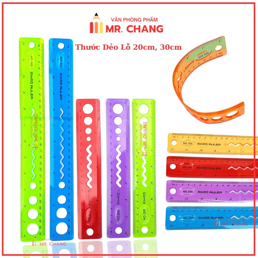 . Thước Dẻo LỖ Aihao 200 (24 Cây/Hộp; 60 Hộp/Thùng) - 20 CM