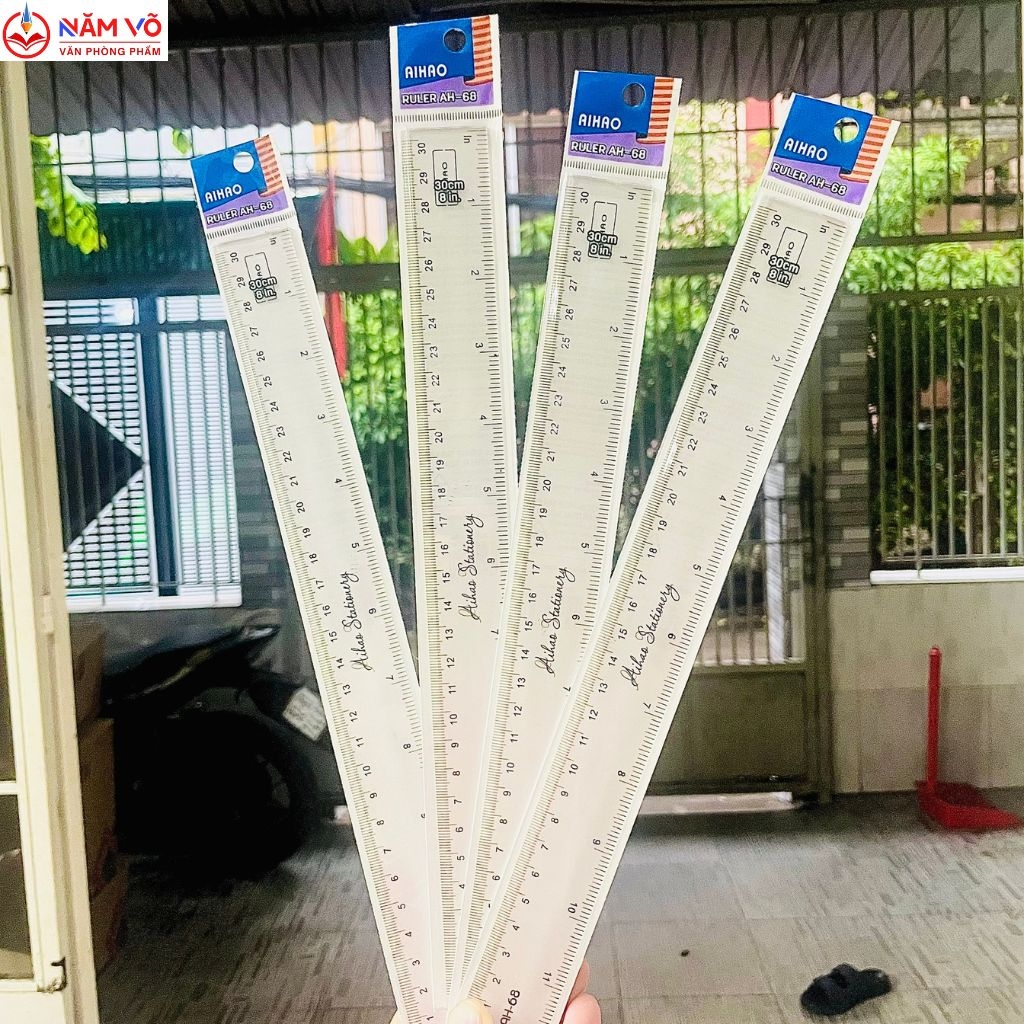 . Thước Nhựa Cứng Aihao AH66 AH68 (48 Cây/ Hộp; 30 Hộp/Thùng)