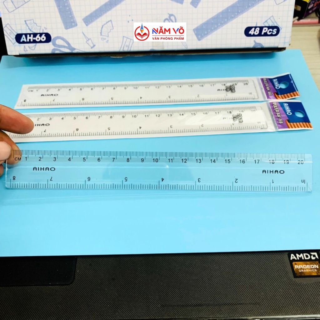 . Thước Nhựa Cứng Aihao AH66 AH68 (48 Cây/ Hộp; 30 Hộp/Thùng)