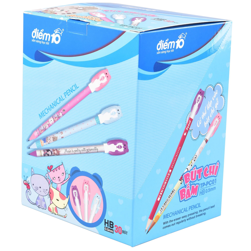 TL - Bút chì bấm hình dễ thương ruột 0,5mm TP-PC01 (30 cây/Hộp)
