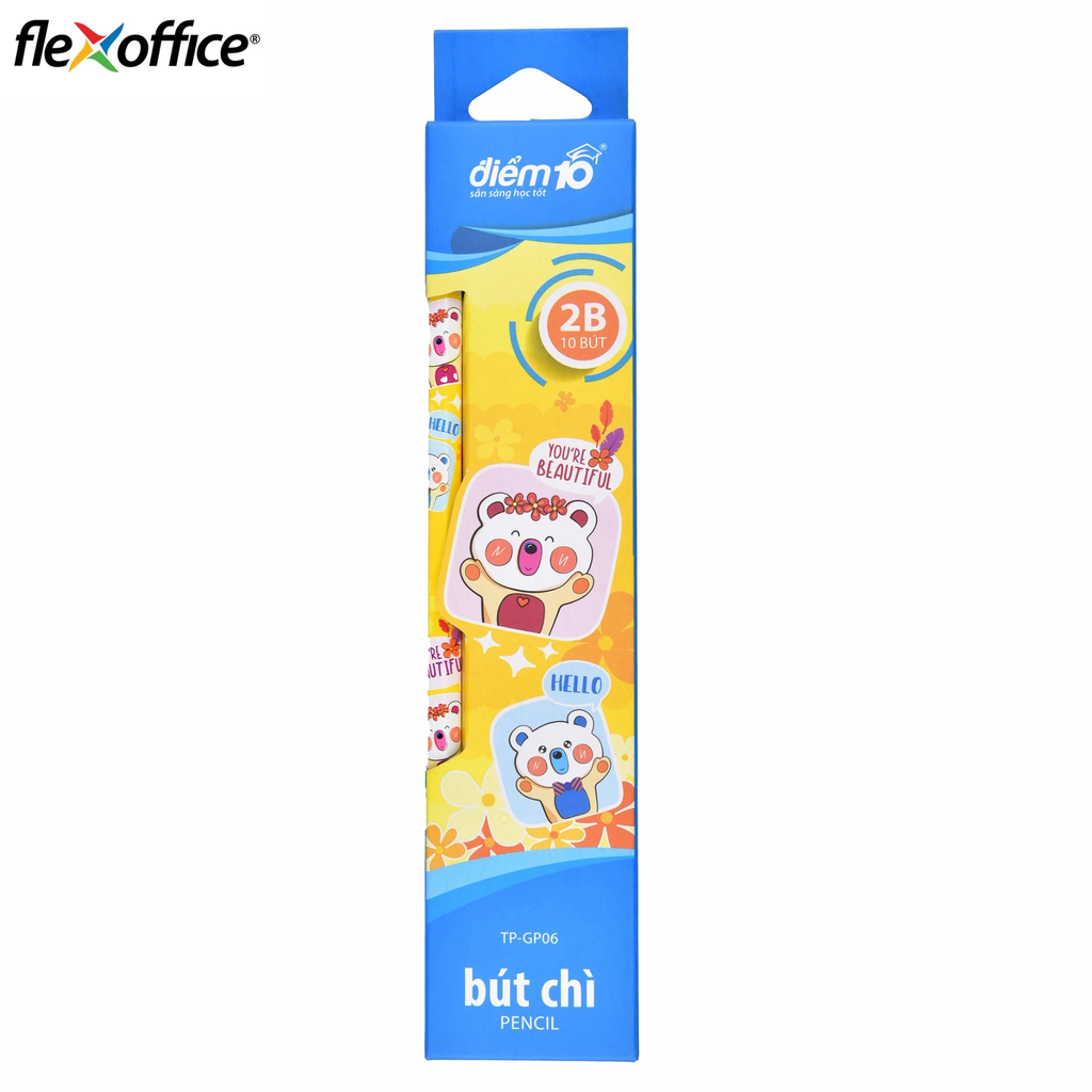 TL - Bút Chì Gỗ Có Gôm 2B TP-GP06 (10 Cây/Hộp)