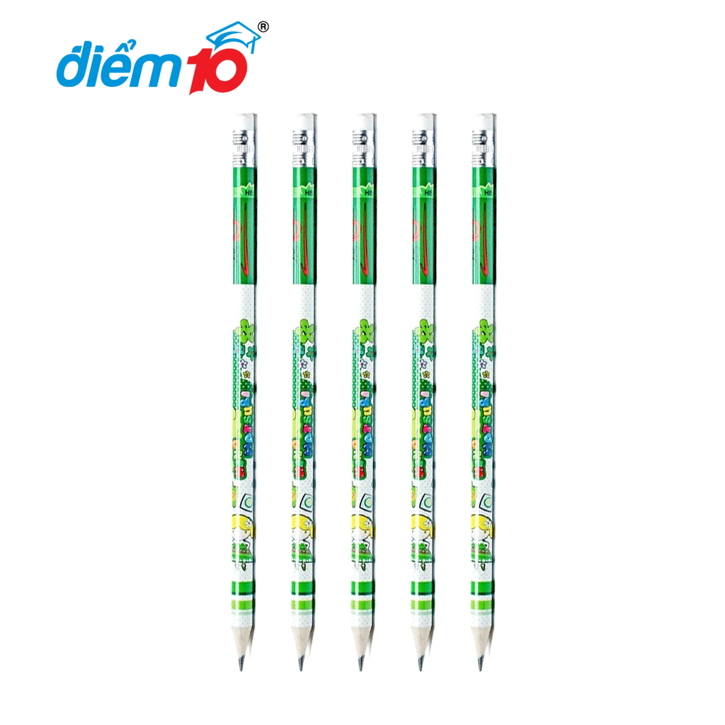 TL - Bút chì gỗ có gôm HB TP-GP012 (10 Cây/Hộp)