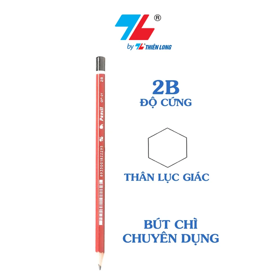 TL - Bút Chì Gỗ 2B GP01 (10 Cây/Hộp)