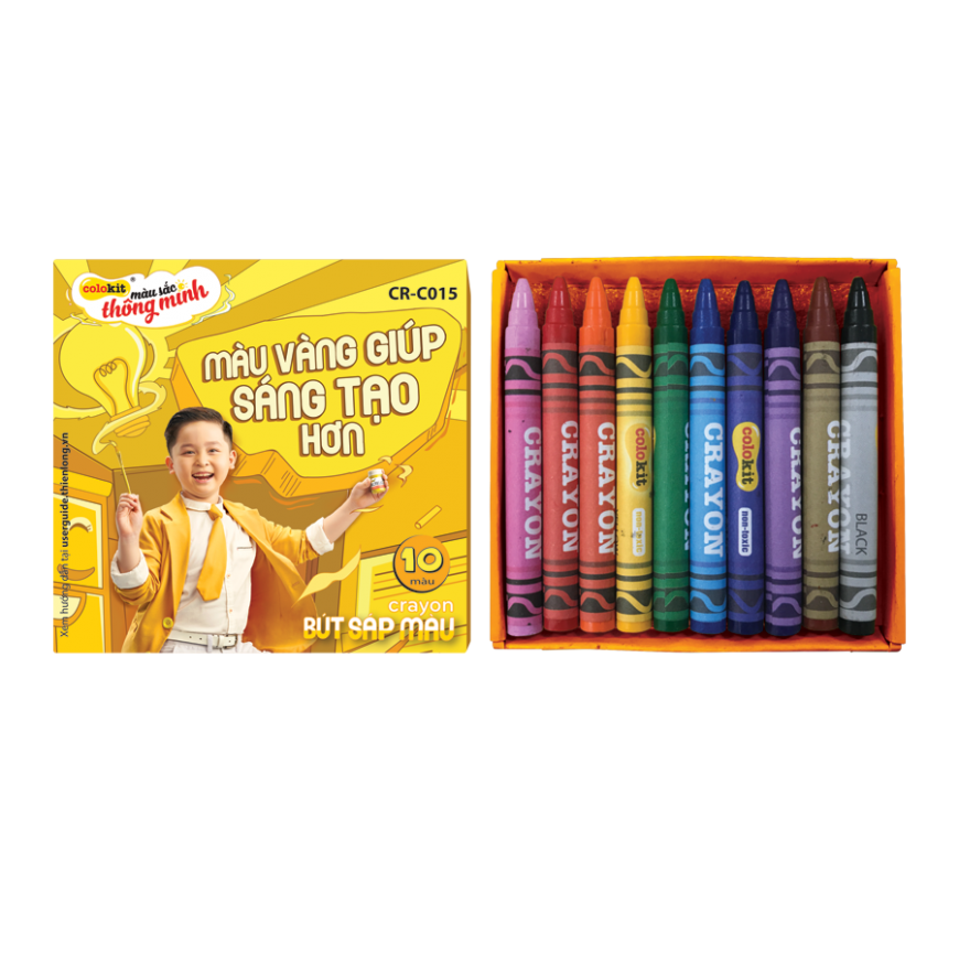 TL - Bút sáp màu CR-C015 - 10 MÀU (10 Hộp/Lốc)