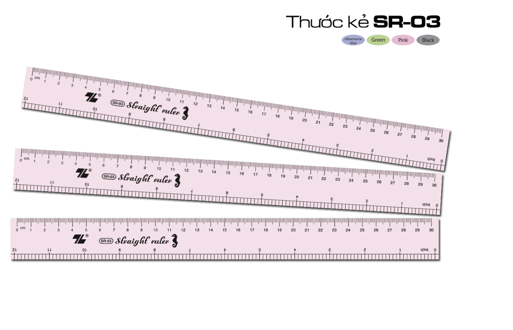 TL - Thước Nhựa Cứng SR-03 30cm