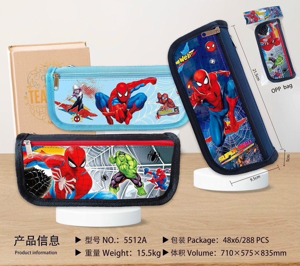 Ví bút vải 2 ngăn khóa kéo Rẻ (48 Cái/ Hộp; 288 Cái Thùng) 5275;5201;5273;5277;5284; 5209