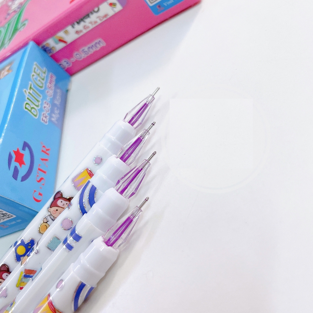 G-Star Bút Gel Xoá Được ER03 (Xanh, Tím) (12 Cây/Hộp; 10 Hộp/Lốc; 120 Hộp/Thùng)