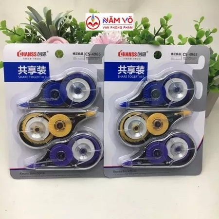 . Xóa Kéo Vĩ 3 Cây Chanss CS-4965 (24 Vĩ/Hộp) (16 Hộp/ Thùng)