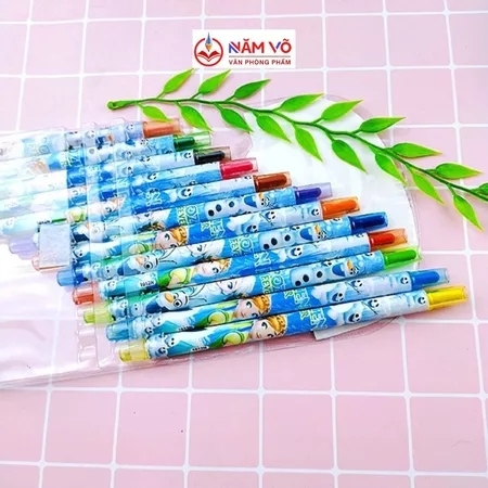 . Sáp Vặn 12 Màu - DÀI 1012Z; 2012B (12 Vĩ/Lốc) (192 Vĩ/Thùng)