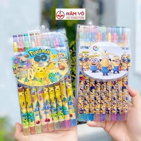 . Sáp Vặn 18 Màu - DÀI 1012F; 1012L (12 Vĩ/Lốc) (144 Vĩ/Thùng)