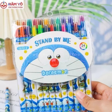 Sáp Vặn 24 Màu - DÀI YB-1024L; YB-1024F (6 Vĩ/Lốc) (96 Vĩ/Thùng)