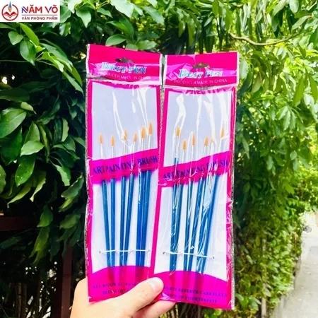 . Cọ Vẽ 6 Cây DẸP và NHỌN JX (6 Cây/Vĩ ; 600 Vĩ/Thùng)