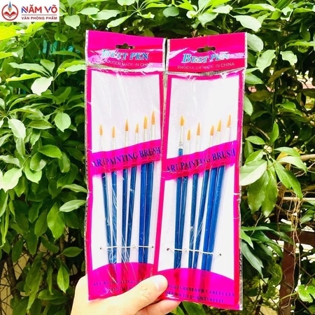 . Cọ Vẽ 6 Cây DẸP và NHỌN JX (6 Cây/Vĩ ; 600 Vĩ/Thùng)