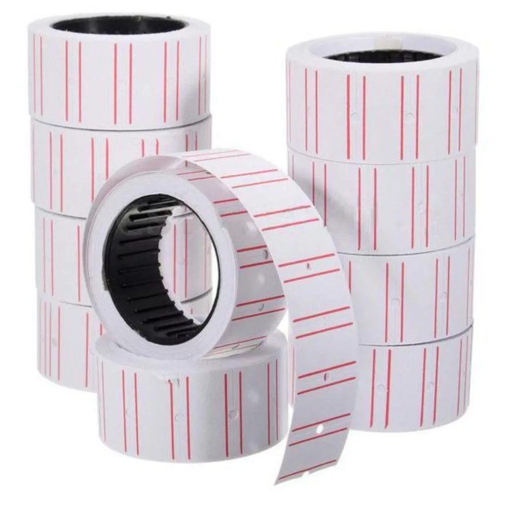 Cuộn Bấm Giá TRẮNG (10 Cuộn Nhỏ/Cây; 10 Cây/Hộp; 10 Hộp/Thùng)