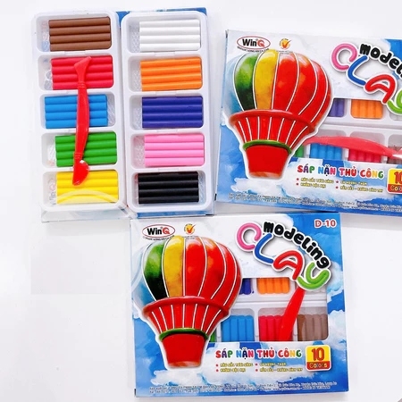 Win Q Đất Nặn Thủ Công 10 Màu D10 (5 Hộp/ Lốc; 90 Hộp/ Thùng)