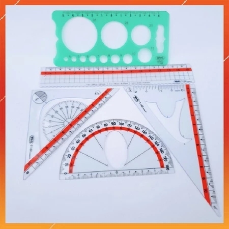 Win Q Bộ Thước 5 Cây Nhựa Dẻo Kỹ Thuật T160 (10 Bộ/Bịch; 10 Bịch/ Hộp; 6 Hộp/ Thùng)