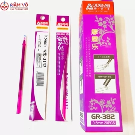 Ruột Bút Xóa Được NẮP ĐẬY AODEMEI 382 (20 Ống/Hộp; 12 Hộp/Lốc; 24 Lốc/Thùng)