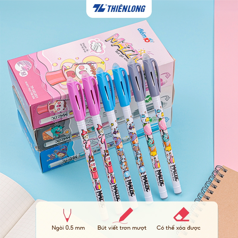 TL - Bút TP-GELE01 Xóa Được (Xanh, Tím) (20 Cây/Hộp; 48 Hộp/ Thùng)