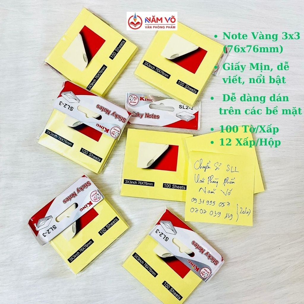 Giấy Note Vàng Xing Li; King