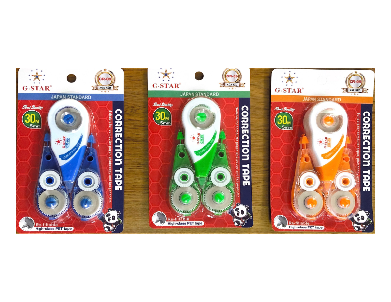 G-Star Xoá Kéo 1 Cây (Kèm 2 ruột) CR-09 (24 Cây/Hộp; 12 Hộp/ Thùng; 288 Cây/ Thùng)