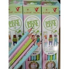 G-Star Bút chì đen HT104 2B (thân lục giác, hình thú, có gôm) (12 Cây/Hộp; 12 Hộp/ Lốc; 12 Lốc/ Thùng)