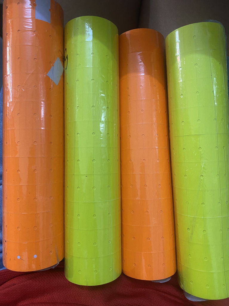 Cuộn bấm giá MÀU (10 Cuộn nhỏ/Cây) (10 Cây/ Hộp) (10 Hộp/Thùng)