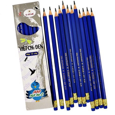 G-Star Bút Chì Đen BBB HB (12 Cây/ Hộp; 12 Hộp/ Lốc; 20 Lốc/ Thùng)