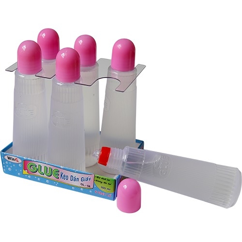 Win Q Keo Dán Giấy Chai Nước Loại Lớn 100ml GL04 (6 Chai/ Lốc; 36 Lốc/ Thùng)