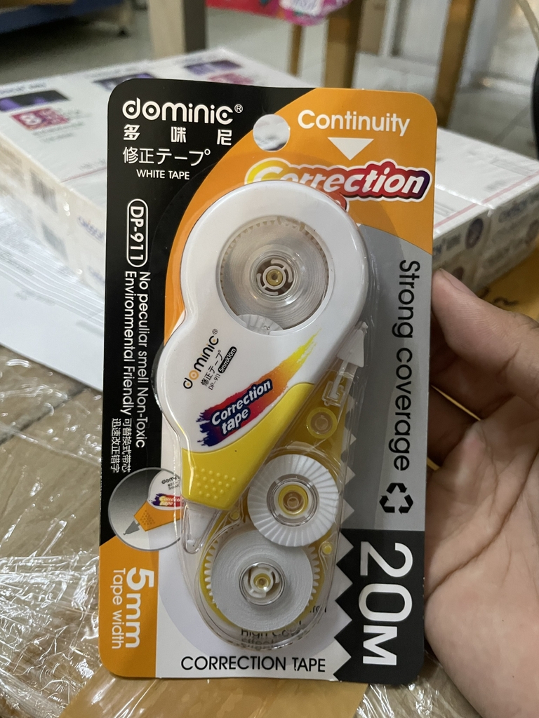 Xóa Kéo Vĩ 1 Cây Dominic DP-911 (24 Vĩ/ Hộp) (576 Vĩ/Thùng)