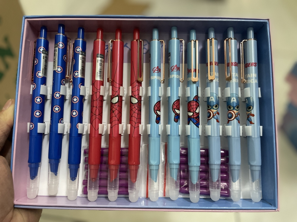 . Bút Máy Bấm Xóa Được (12 Cây/Hộp) 5008; 5012;5000;5002;5003;5005;5006;7005;4061