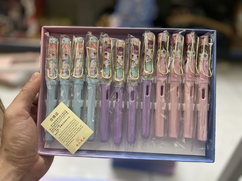 . Bút Máy NẮP ĐẬY Ống Mực Xóa Được (12 Cây/Hộp) 7002;7012;7003;7005;7006;4073;437;4659;4022;T98