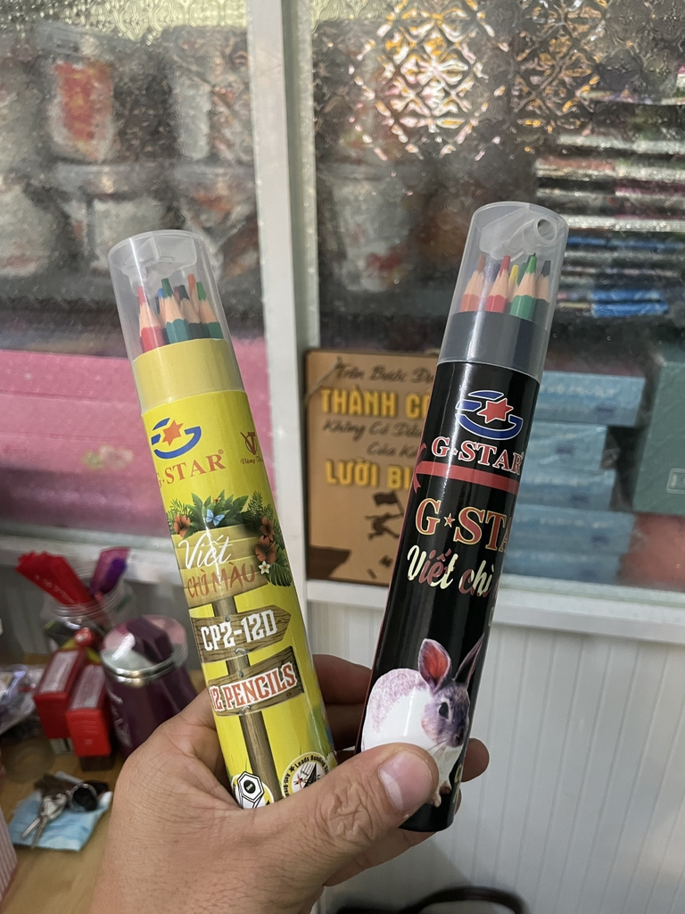 G-Star Bút Chì Màu Ống Tròn (Kèm chuốt, vỏ giấy) CP2