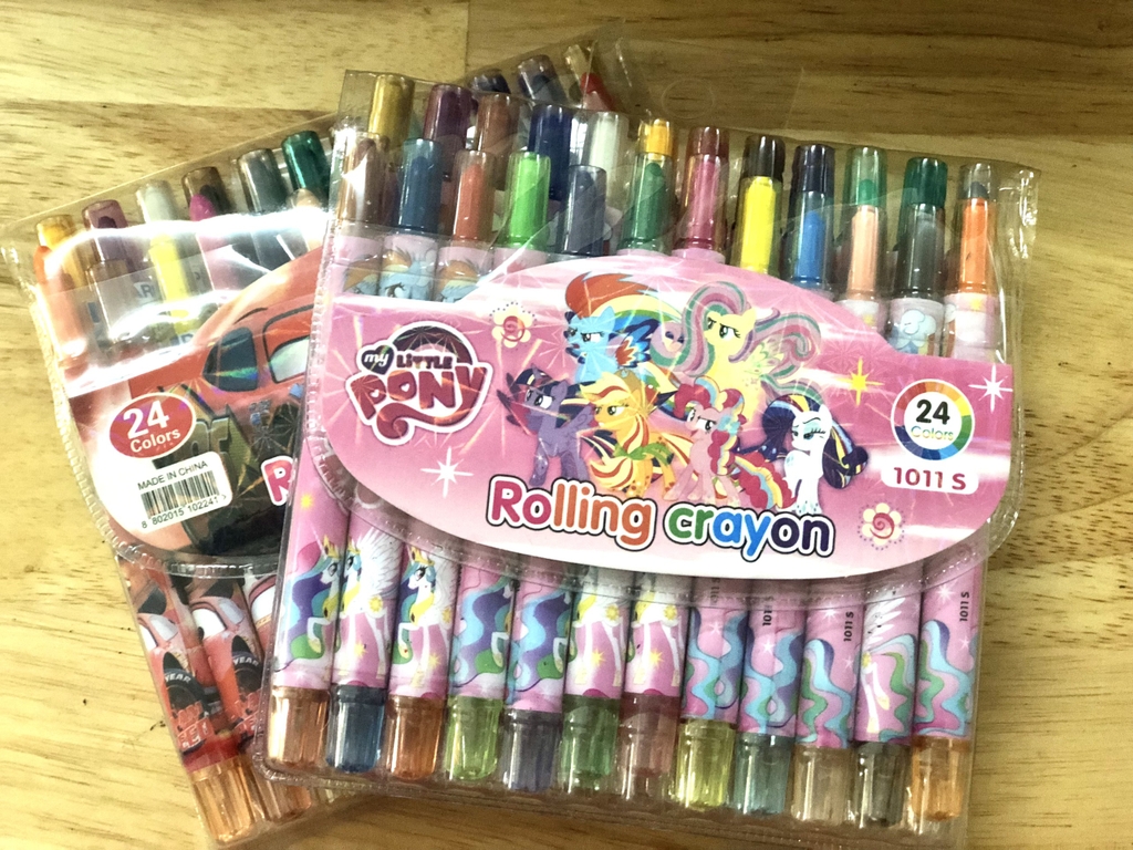 Sáp vặn 24 màu - NGẮN (6 Vĩ/Hộp; 96 Vĩ/Thùng) KM-0224; 1011S