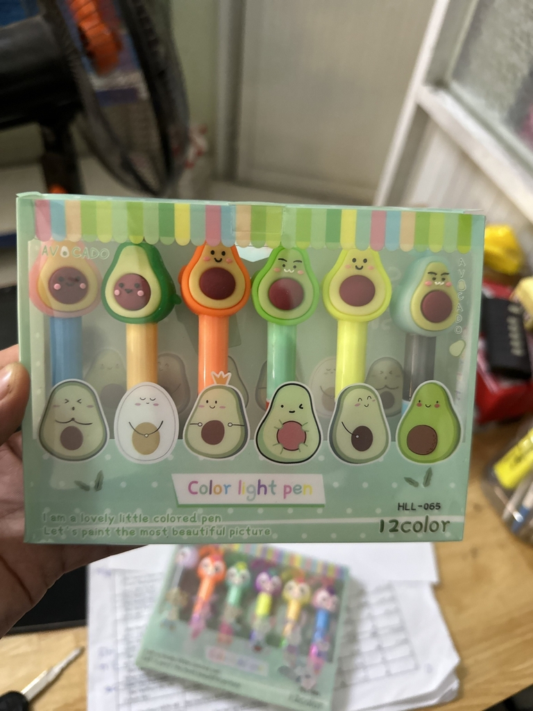 Bút dạ quang 2 đầu thú HLL-065 (6 Cây/Hộp)