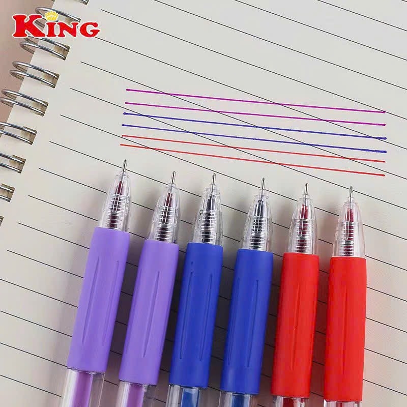 . Bút 8698 King/ T8 (Xanh, Tím, Đỏ, Đen) (12 Cây/Hộp; 16 Hộp/Lốc; 192 Hộp/Thùng)