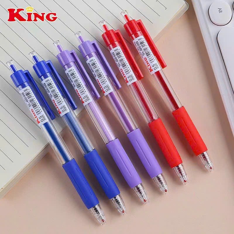 . Bút 8698 King/ T8 (Xanh, Tím, Đỏ, Đen) (12 Cây/Hộp; 16 Hộp/Lốc; 192 Hộp/Thùng)