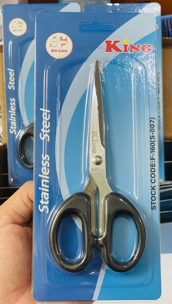 Kéo Văn Phòng King F160 (S007) (12 Cây/Hộp; 40 Hộp/Thùng)