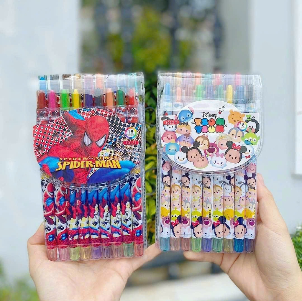 . Sáp Vặn 18 Màu - DÀI 1012F; 1012L (12 Vĩ/Lốc) (144 Vĩ/Thùng)