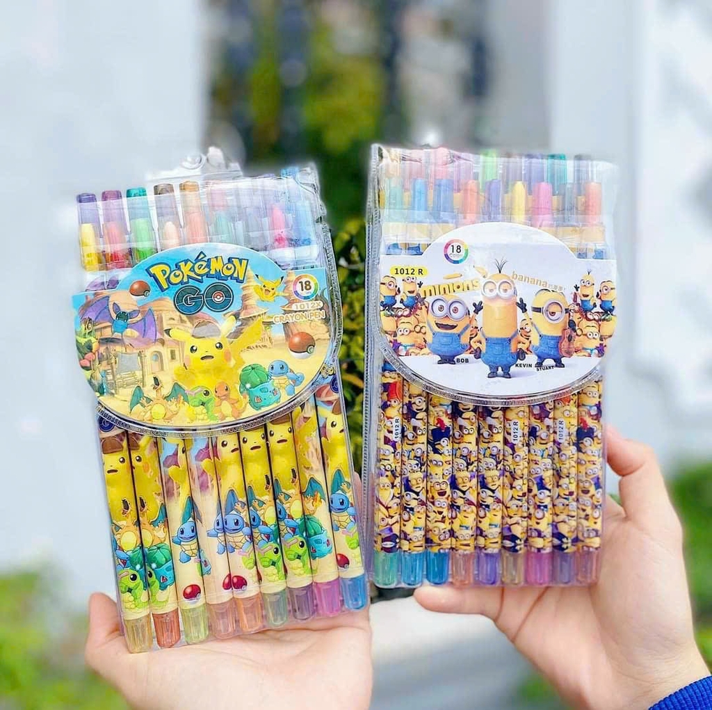 . Sáp Vặn 18 Màu - DÀI 1012F; 1012L (12 Vĩ/Lốc) (144 Vĩ/Thùng)