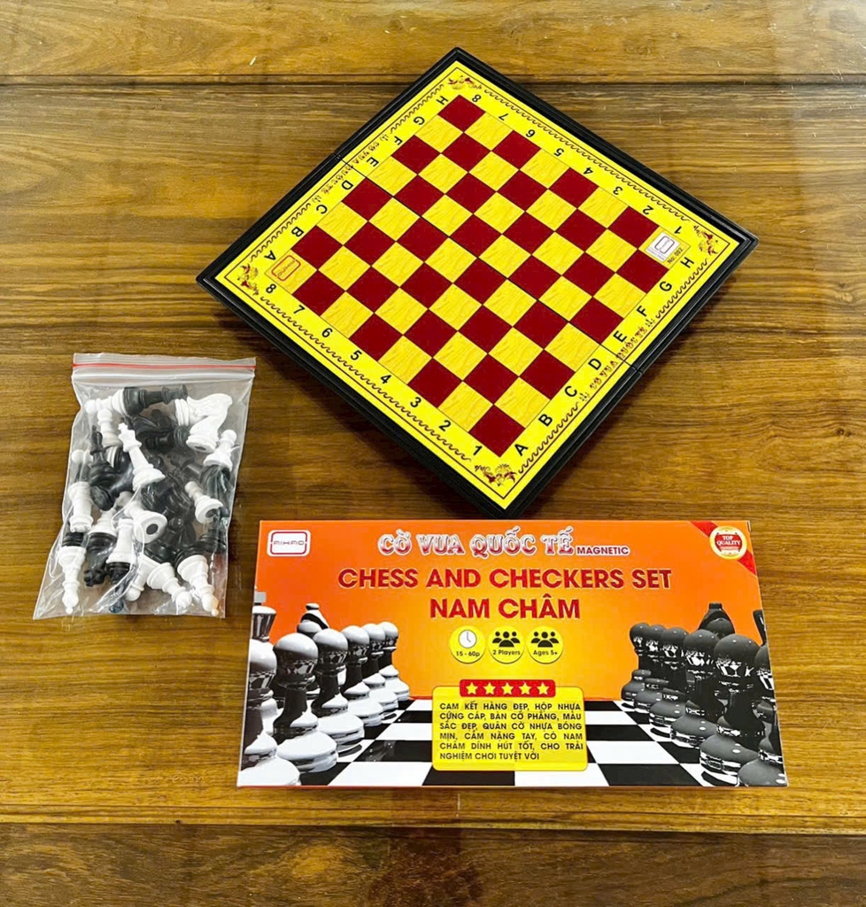 Bàn CỜ VUA AIHAO HỘP NHỰA NAM CHÂM (Có Hộp Giấy Bên Ngoài) 28 x 28 cm (60 Hộp/Thùng) No.002