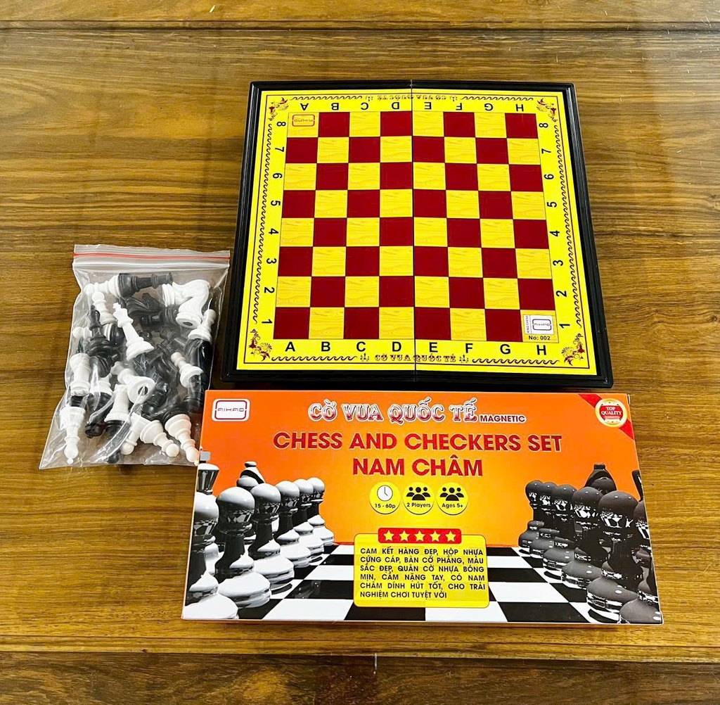 Bàn CỜ VUA AIHAO HỘP NHỰA NAM CHÂM (Có Hộp Giấy Bên Ngoài) 28 x 28 cm (60 Hộp/Thùng) No.002