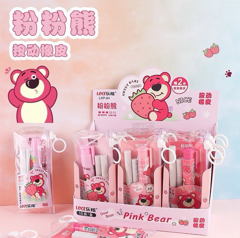 Gôm Bấm Bịch (1 Cây kèm 2 ruột) (24 Bịch/ Lốc; 18 Lốc/ Thùng; 432 Bịch/ Thùng)