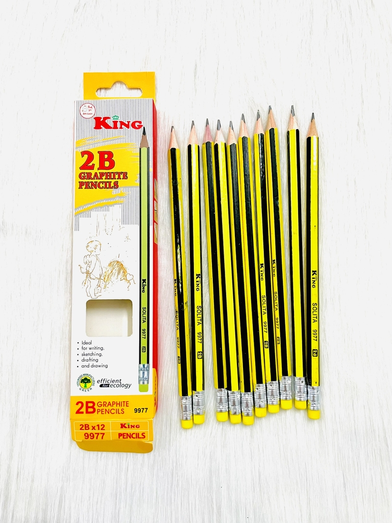 . Bút Chì 2B King VS 9977 (12 Cây/ Hộp; 12 Hộp/ Lốc; 240 Hộp/ Thùng)