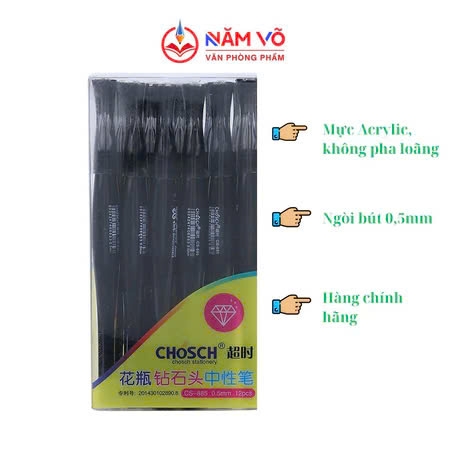 . Bút Kim Cương Chosch CS885 (12 Cây/Hộp; 12 Hộp/Lốc; 12 Lốc/Thùng)