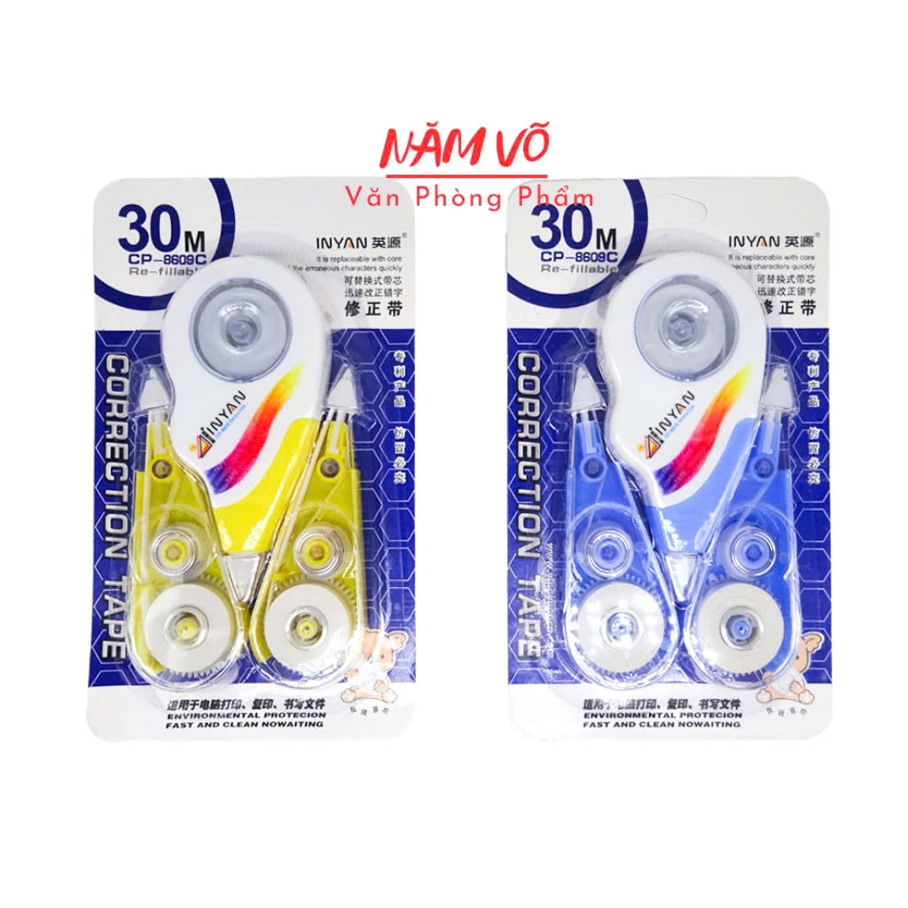 Xóa Kéo 1 Cây Kèm 2 Ruột  INYAN CP 8609 30M (24 Vĩ/ Hộp; 432 Vĩ/ Thùng)